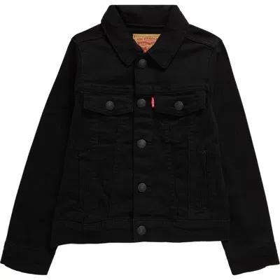 Levi's Kids' Denim Trucker Jacket In Black