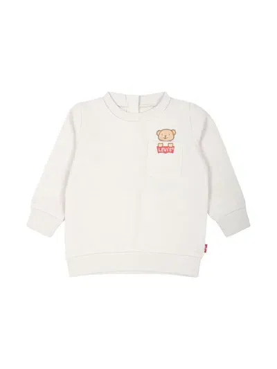 Levi's Babies' Logo-embroidered Sweatshirt In White