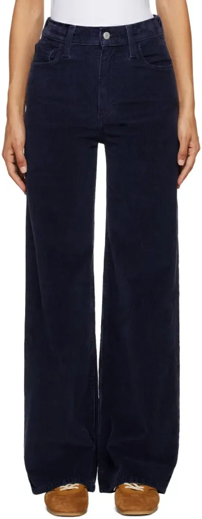 Levi's Navy Ribcage Wide Leg Jeans In Nightwatch Blue