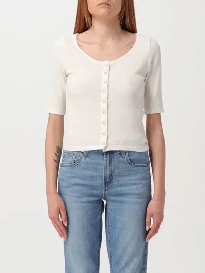 Levi's Press-stud Waffle-jersey T-shirt In White