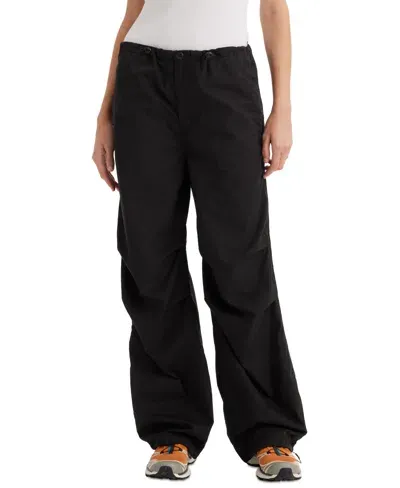 Levi's Women's Solid Drawstring-waist Cotton Parachute Pants In Meteorite