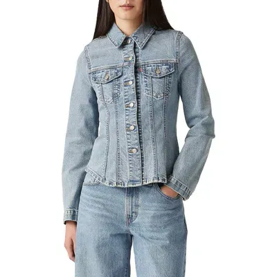 Levi's Slim Fit Denim Trucker Jacket In Hang On To Your Love