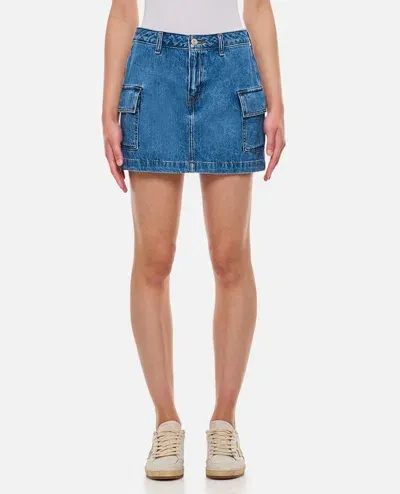 Levi Strauss & Co Cargo Mini Denim Skirt In Blue