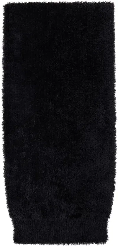 Lgn Louis Gabriel Nouchi Black Fluffy Scarf In Black 001