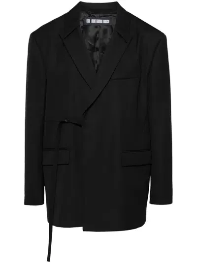 Lgn Louis Gabriel Nouchi Double-breasted Blazer In Black