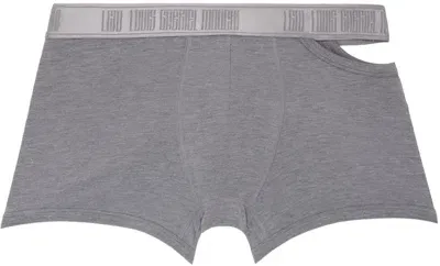 Lgn Louis Gabriel Nouchi Gray Asymmetrical Opening Boxers In Grey