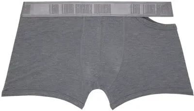 Lgn Louis Gabriel Nouchi Gray Asymmetrical Opening Boxers In Heather Grey 028