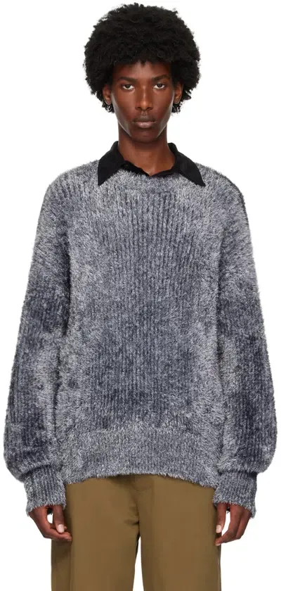 Lgn Louis Gabriel Nouchi Gray Fuzzy Sweater In Steel 024