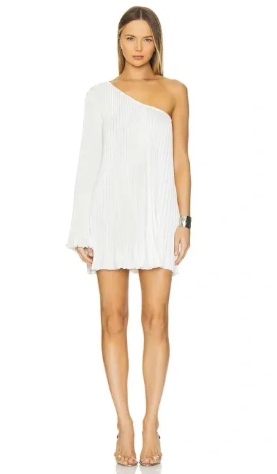 L'idée Palais Bridal One Shoulder Mini Dress In Ivory