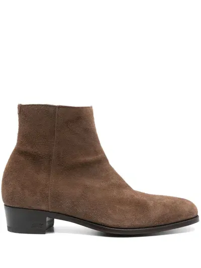 Lidfort Suede Boots In Brown