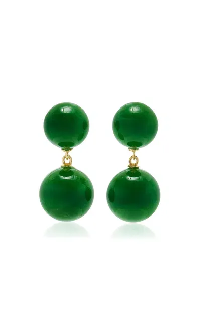 Lie Studio The Hannah Agate Earrings In Green