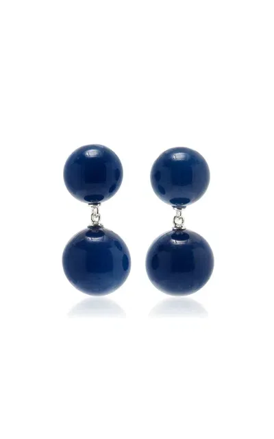 Lie Studio The Hannah Topaz Earrings In Blue