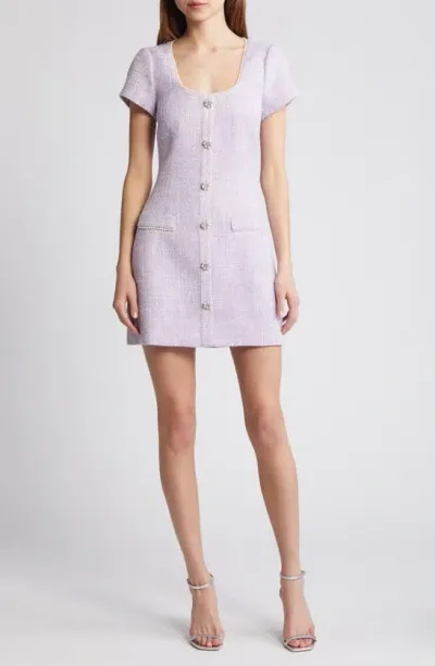 Likely Cira Embellished Tweed Minidress In Lilac