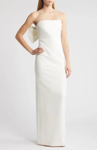 Likely Helen Strapless Gown In White