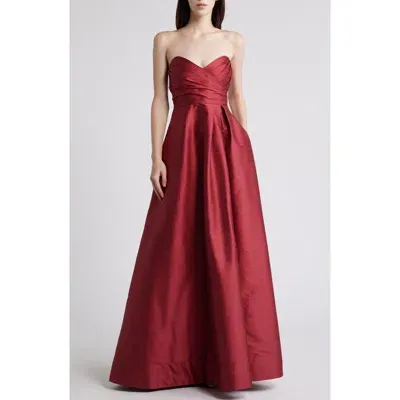 Likely Kayla Strapless Gown In Rumba Red