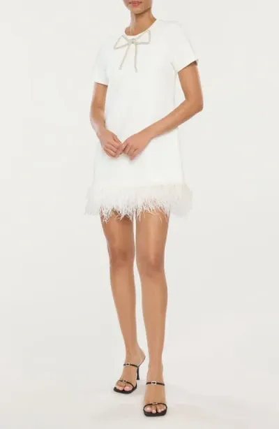 Likely Marullo Crystal Bow Shift Dress In White