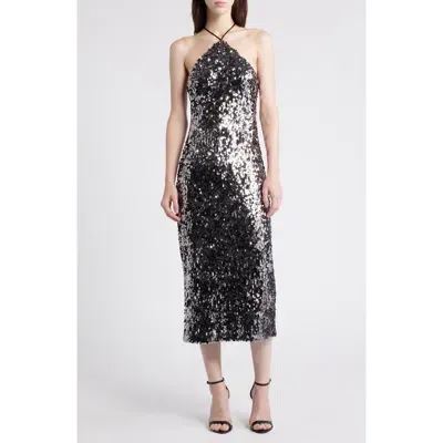 Likely Oriana Sequin Cocktail Dress In Silver