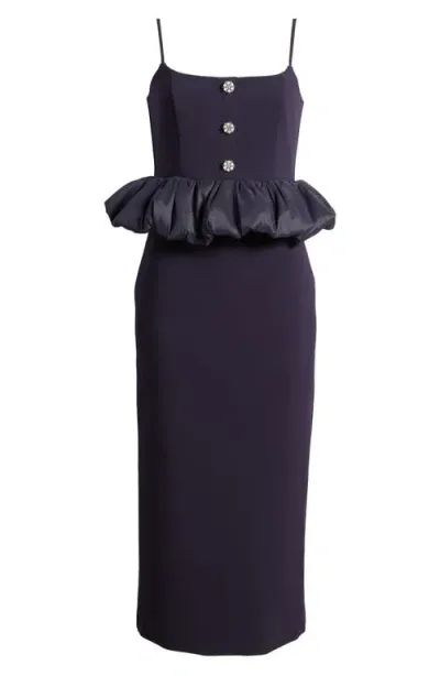 Likely Taffia Peplum Cocktail Dress In Navy