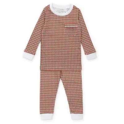 Lila And Hayes Babies'  Bradford Boys' Pajama Pant Set In Holiday Plaid