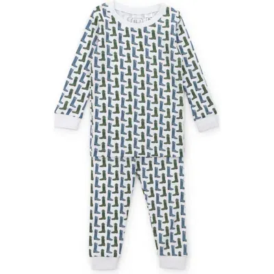 Lila And Hayes Kids'  Grayson Boys' Pajama Pant Set In Cowboy Boots