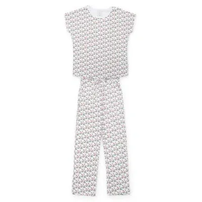 Lila And Hayes Pajama Pant Set In Merry Little Cocktails