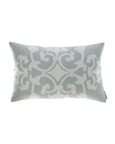 Lili Alessandra Serena Small Rectangle Decorative Pillow In Blue Pattern