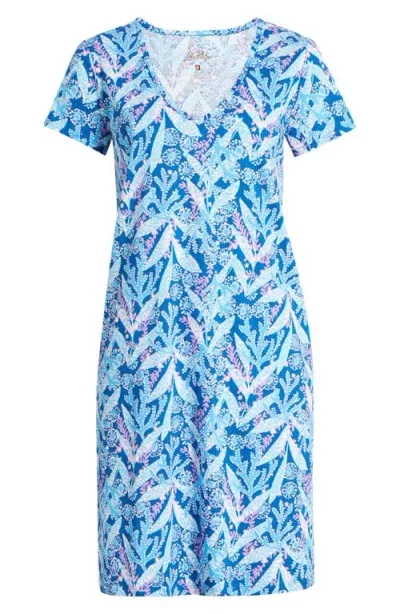 Lilly Pulitzer ® Etta Cotton T-shirt Dress In Barton Blue Star Gazing