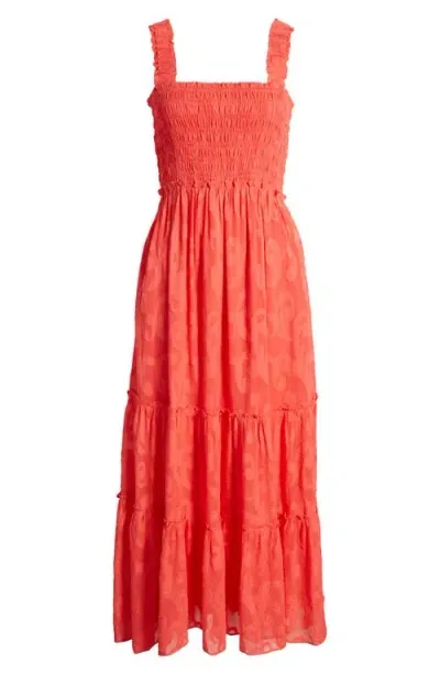 Lilly Pulitzer ® Hadley Smocked Maxi Sundress In Mizner Red Swirl Clip