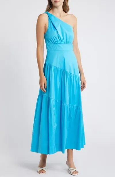 Lilly Pulitzer ® Lucilyn One-shoulder Poplin Dress In Tangier Teal