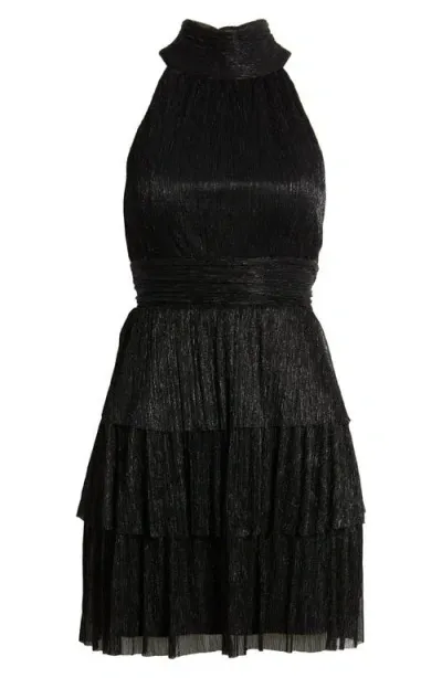 Lilly Pulitzer ® Noir Metallic Crinkle Cocktail Dress In Noir Metallic Knit Crinkle