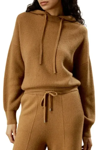 Lilysilk Eshe 2-in-1 Cashmere Detachable Hoodie In Toffee