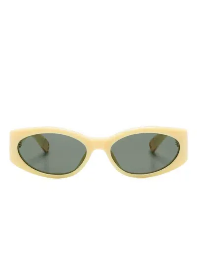 Linda Farrow Glasses In Yellow Yellow Gold Green