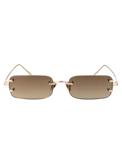 Linda Farrow Sunglasses In Lightgold/sandgrad