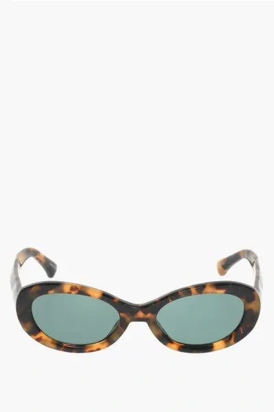 Linda Farrow Tortoishell Oval Sunglasses In Multi