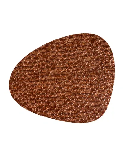 Linddna Set Of 4 Lace Coasters In Brown