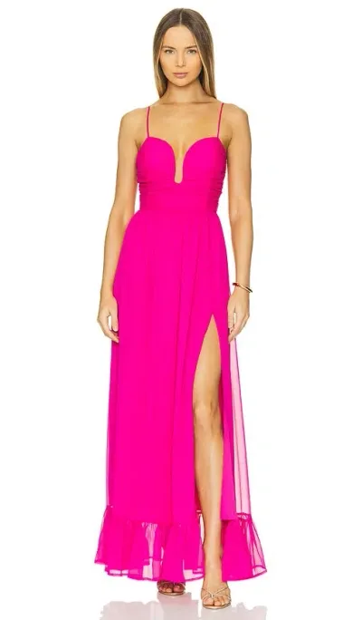 Line & Dot Dorsay Maxi Dress In Pink