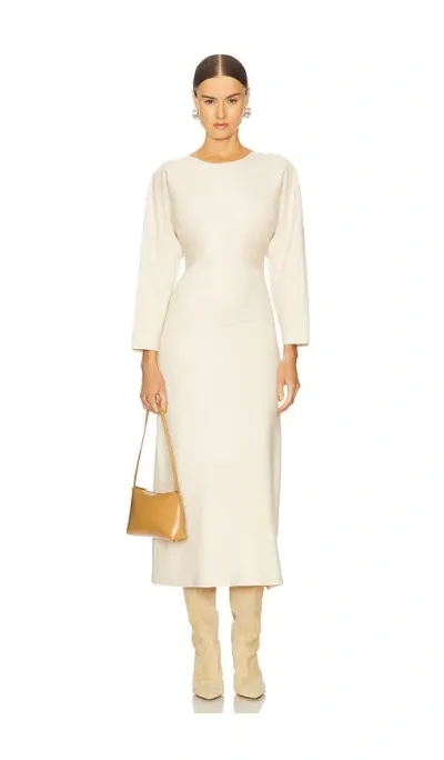 Line & Dot Ginne Sweater Dress In Ivory