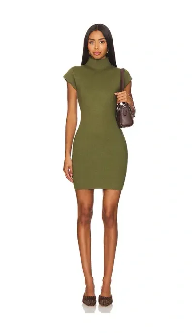 Line & Dot Rumi Mini Dress In Olive