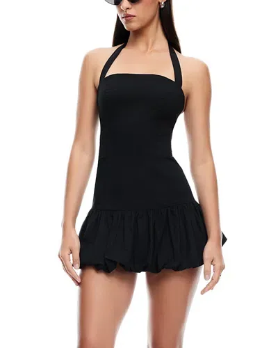 Lioness Sofia Halter Mini Dress In Onyx