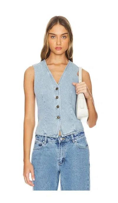 Lioness Vision Denim Vest In Blue