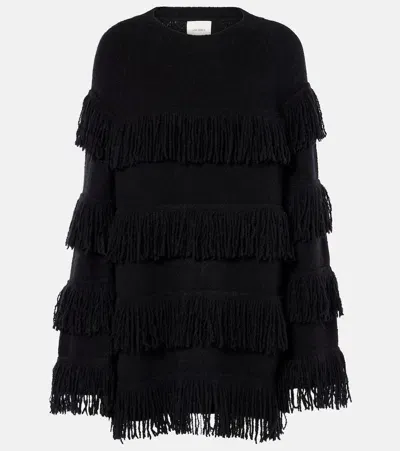 Lisa Yang Agneta Fringed Cashmere-blend Sweater In White