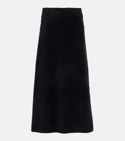 Lisa Yang Asta Cashmere Midi Skirt In Black