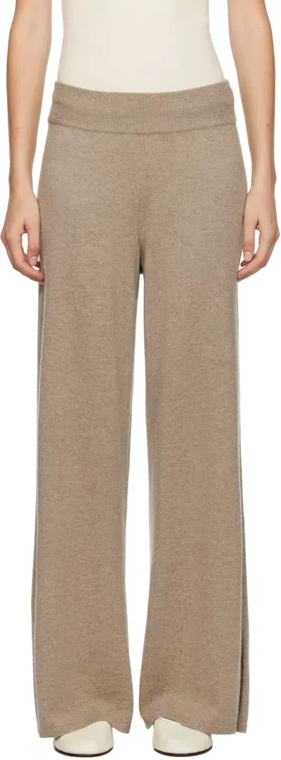 Lisa Yang Beige Marlo Lounge Pants In Mo Mole