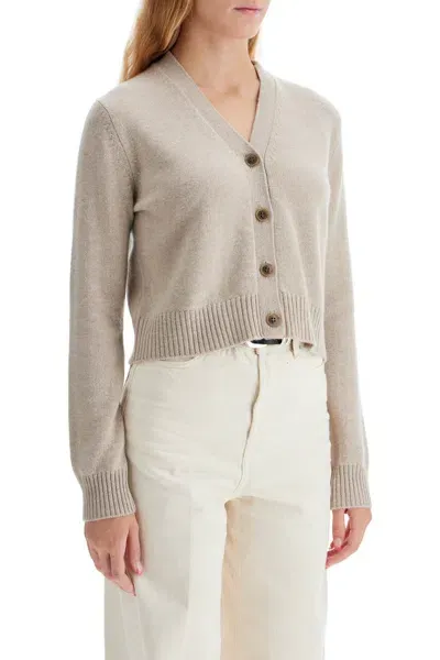 Lisa Yang Cardigan Cropped In Cashmere 'marion' In Gray