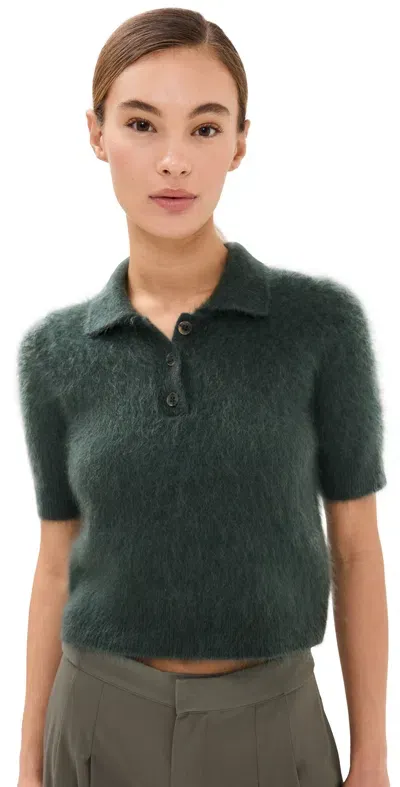 Lisa Yang Carolyn Cashmere Sweater Olive Brushed