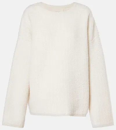 Lisa Yang Elsa Cashmere Sweater In White