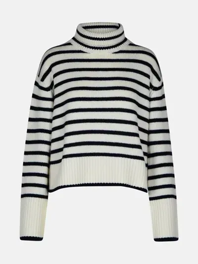 Lisa Yang 'fleur' Cashmere Cream Turtleneck Sweater