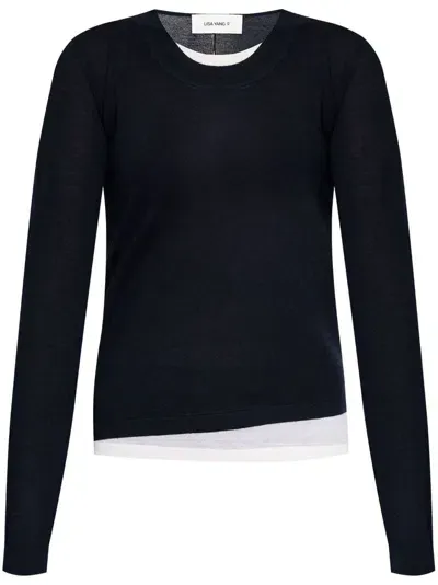 Lisa Yang Gabie Cashmere Crewneck Sweater In Black