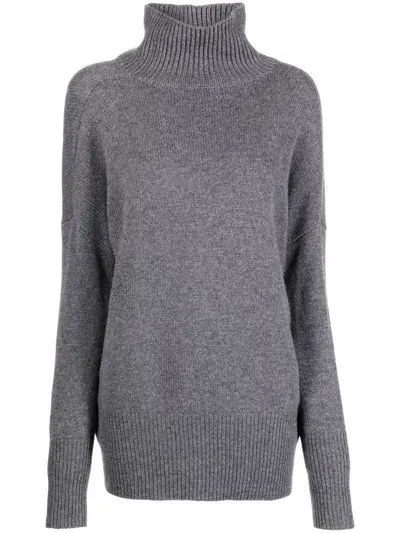 Lisa Yang High Neck Cashmere Jumper In Grey