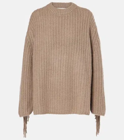 Lisa Yang Hilma Fringed Cashmere Sweater In Brown